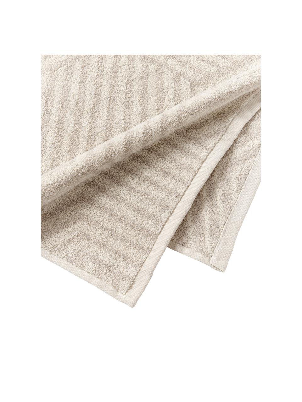 Ręcznik z bawełny Fatu, różne rozmiary, Odcienie beżowego, Ręcznik dla gości, S 30 x D 50 cm, 2 szt.