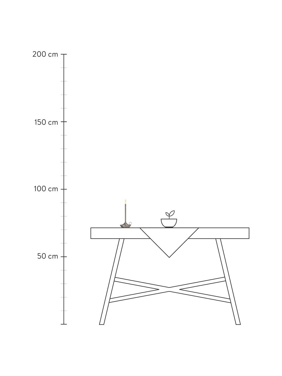 Lámpara de mesa pequeña LED regulable Wick, portátil y táctil, Pantalla: plástico, Gris grafito, Ø 12 x Al 26 cm