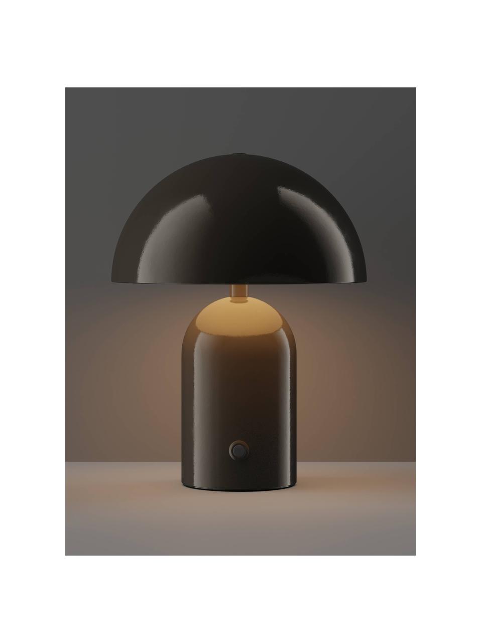 Lampada piccola da tavolo portatile a LED Walter, Taupe, Ø 19 x Alt. 25 cm