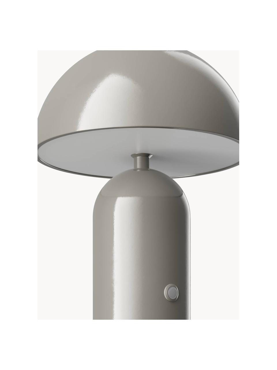 Malá přenosná stolní LED lampa Walter, Taupe, Ø 19 cm, V 25 cm