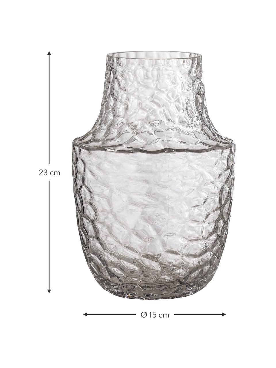 Sklenená váza Flo, Sklo, Priehľadná, Ø 15 x V 23 cm