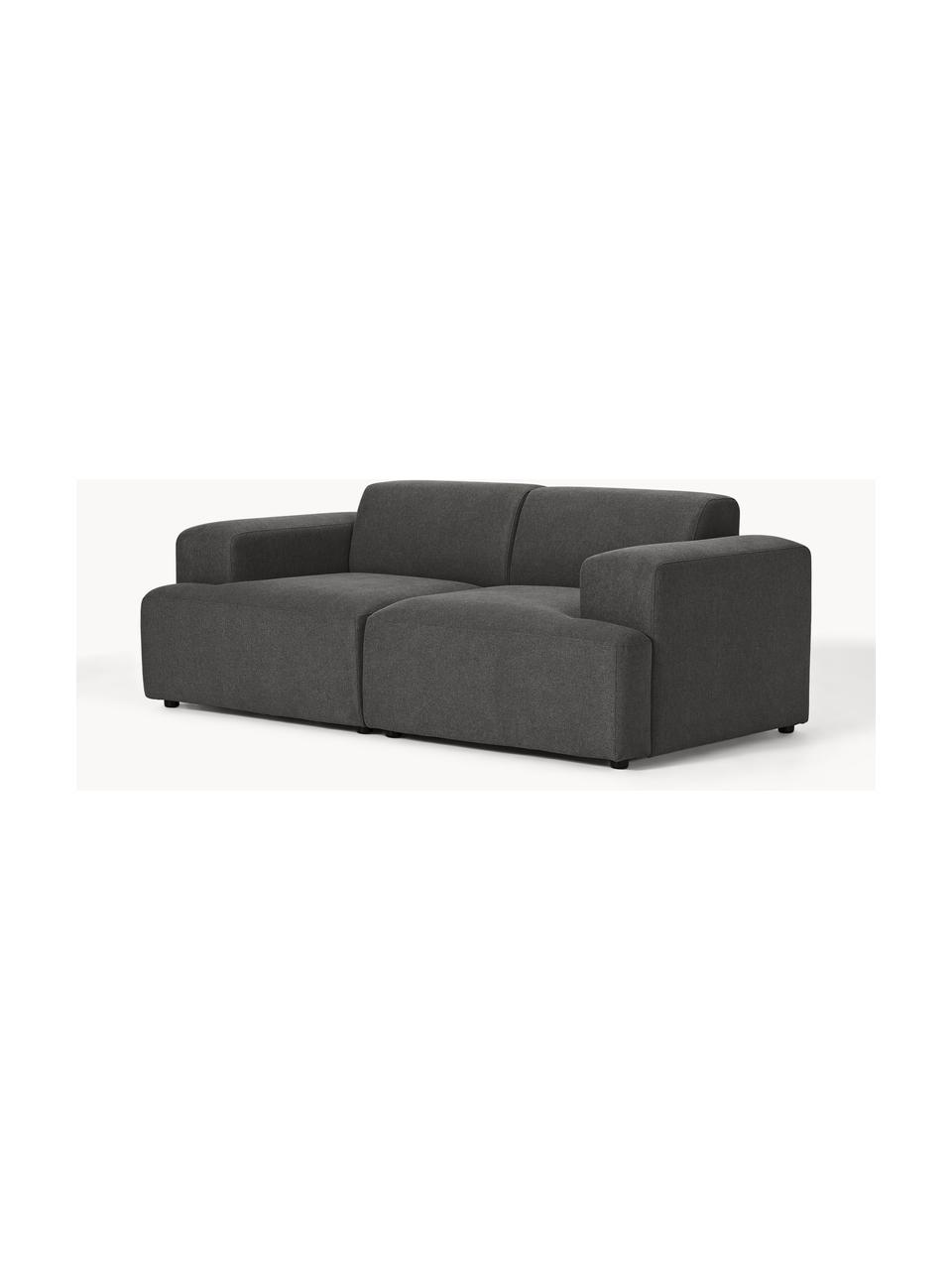 Sofa Melva (2-Sitzer), Bezug: 100 % Polyester Der strap, Gestell: Massives Kiefern- und Fic, Webstoff Anthrazit, B 198 x T 101 cm