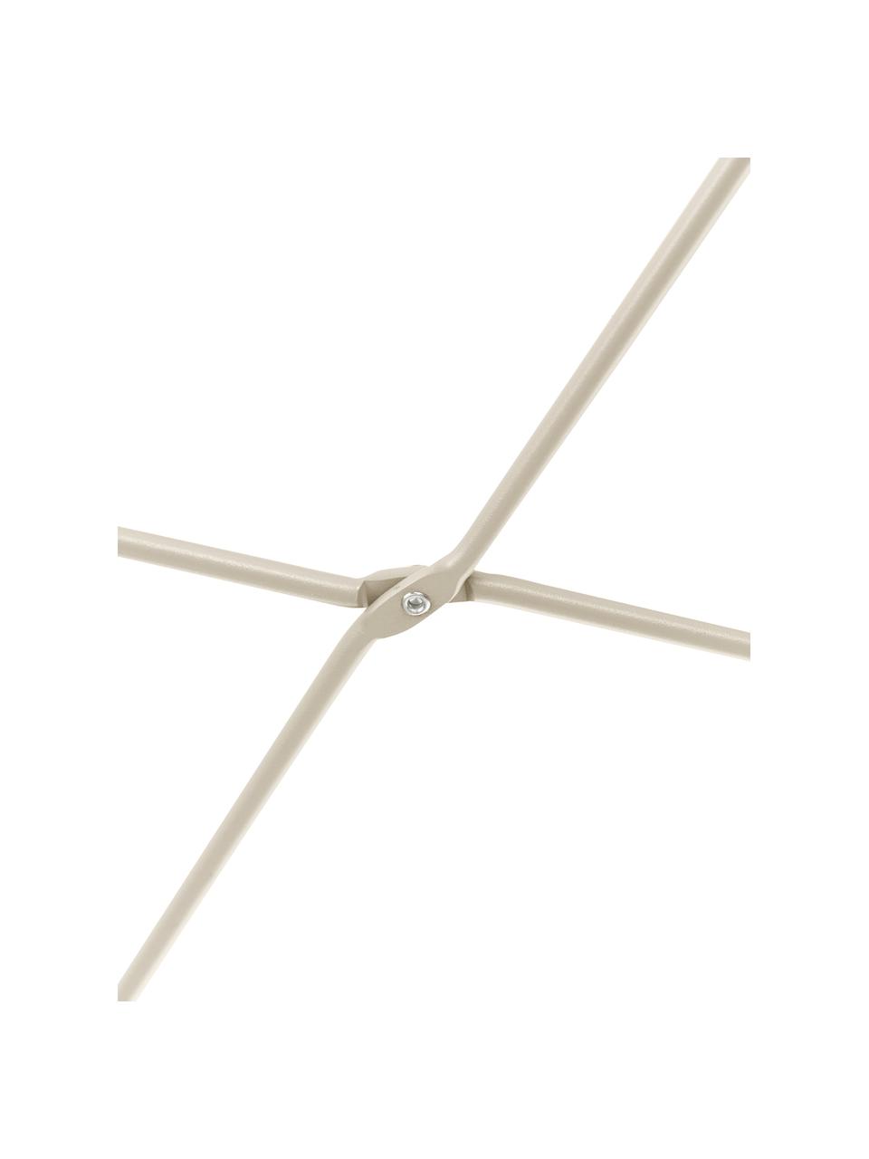 Runder Tablett-Tisch Sangro aus Metall, Metall, pulverbeschichtet, Beige, Ø 46 x H 52 cm
