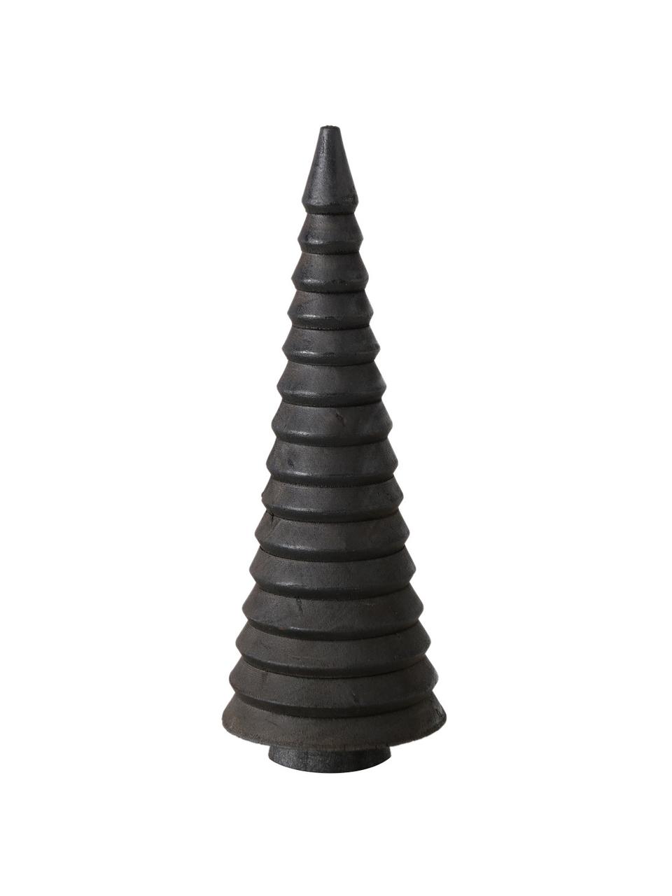 Decoratieve boompjes Abiola van grenenhout, set van 3, Grenenhout, Grenenhout, donker gelakt, Ø 7 x H 15 cm