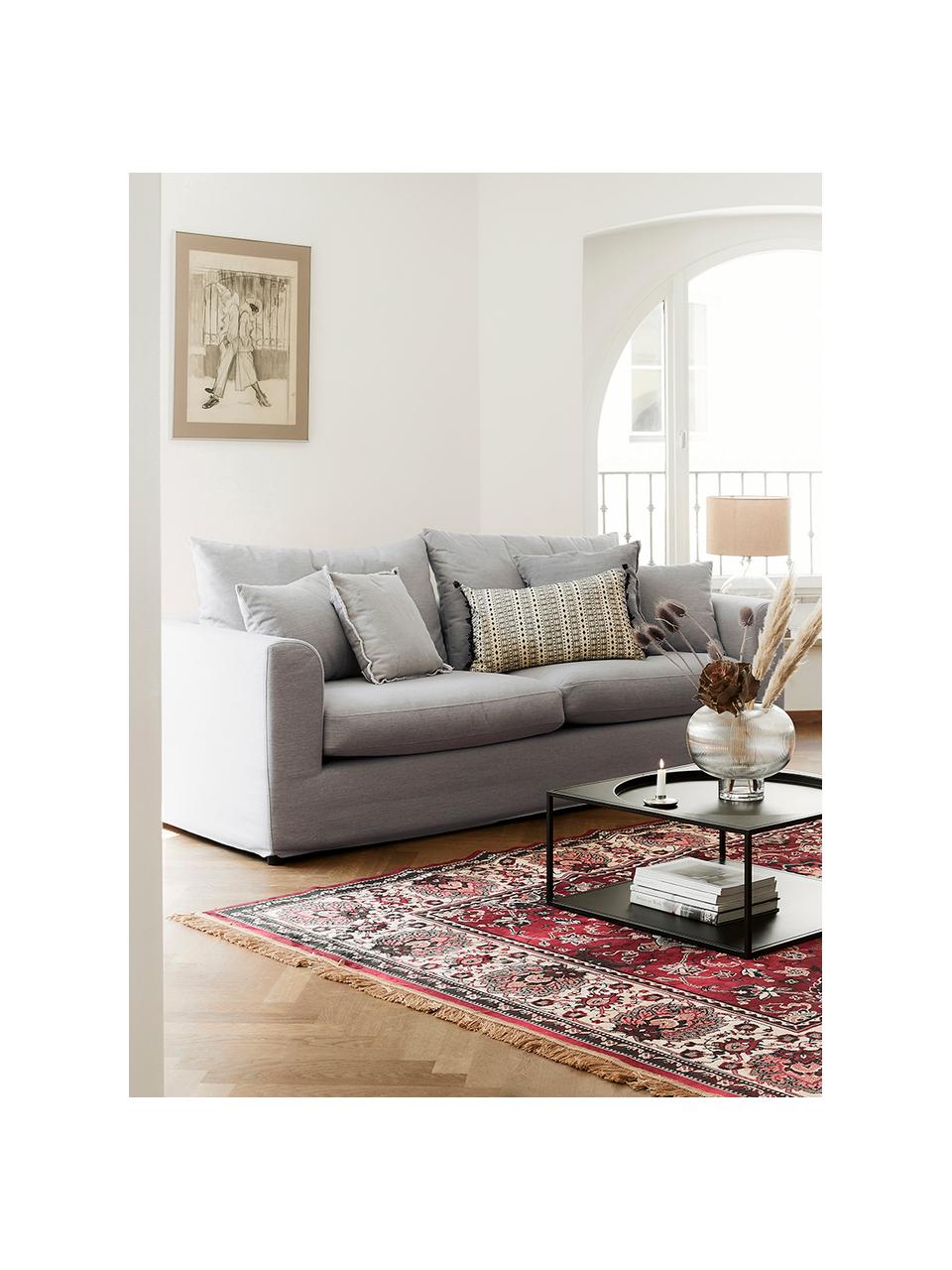 Sofa Zach (2-Sitzer) in Grau, Bezug: Polypropylen Der hochwert, Webstoff Grau, B 183 x T 90 cm