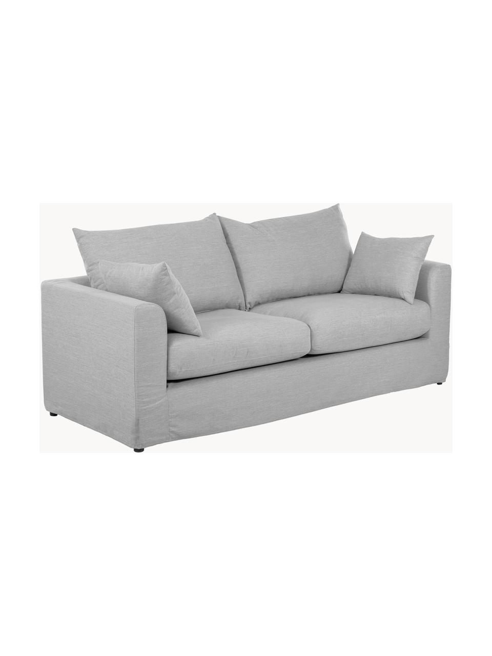 Sofa Zach (2-Sitzer), Bezug: Polypropylen Der hochwert, Füße: Kunststoff, Webstoff Grau, B 183 x T 90 cm