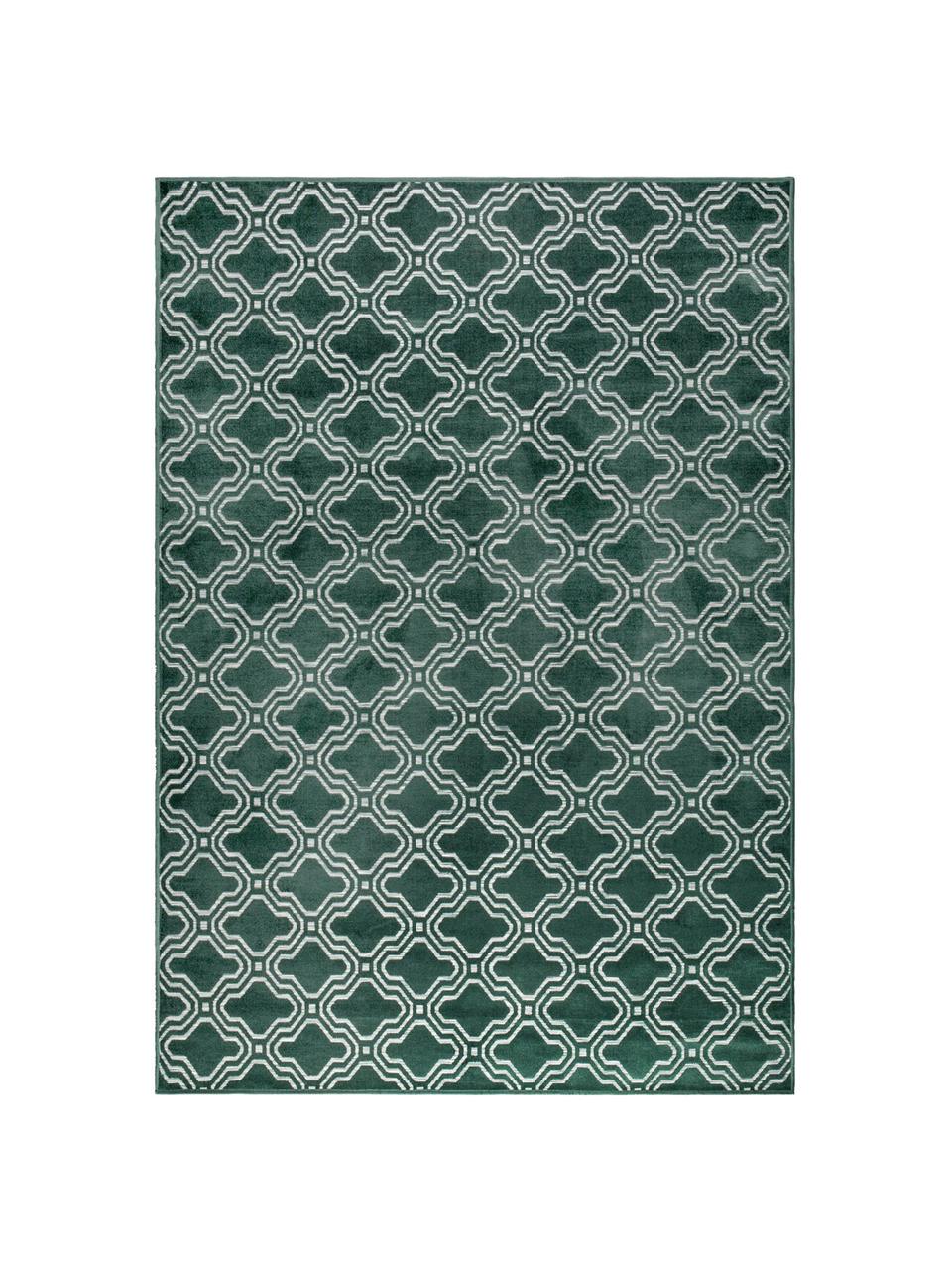 Tapis vert foncé texture en relief Feike, Vert