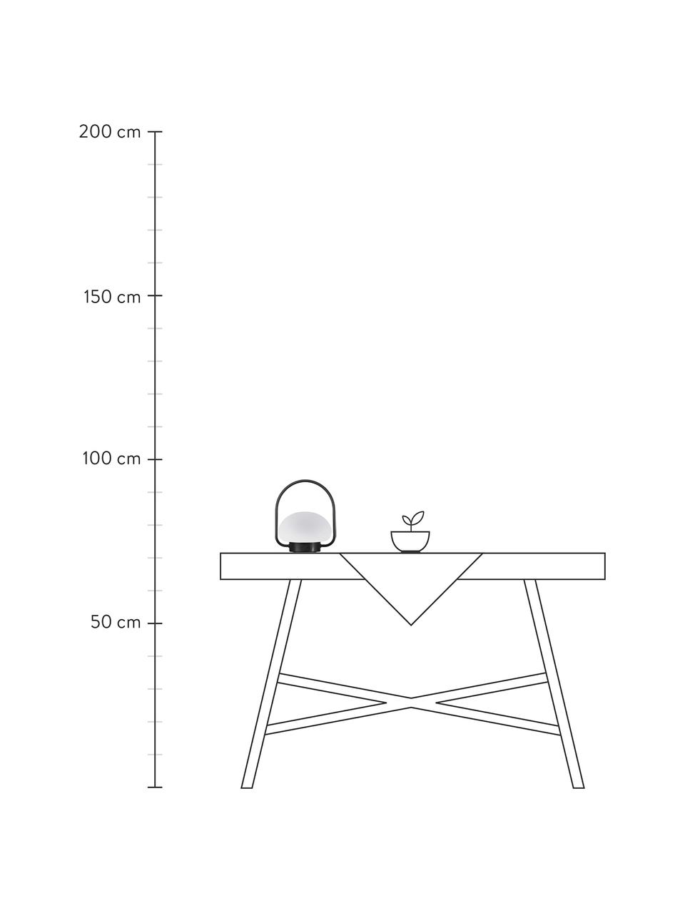 Lampada da tavolo dimmerabile da esterno Sponge, Paralume: materiale sintetico, Struttura: materiale sintetico, Bianco, nero, Ø 23 x Alt. 28 cm