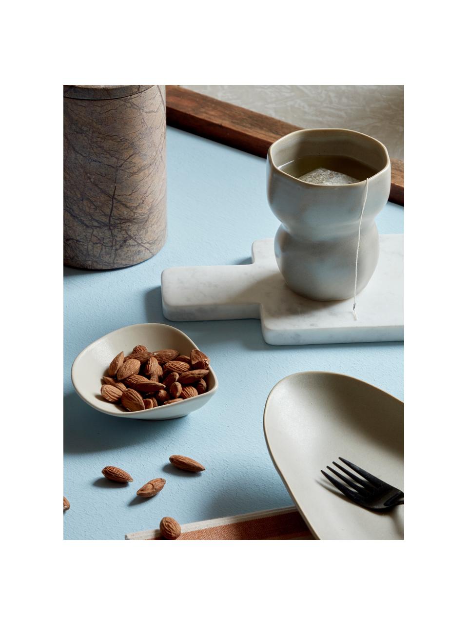 Snackschaaltjes Limfjord in organische vorm, 2 stuks, Keramiek, Beige, B 11 x L 10 cm
