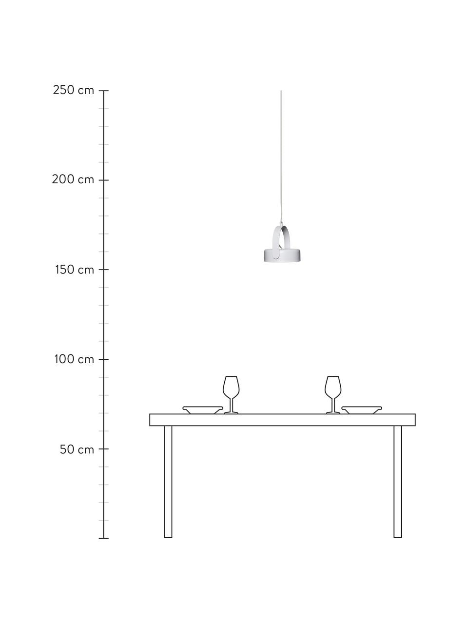 Kleine Dimmbare LED-Pendelleuchte Stage, Hellgrau, B 22 x H 27 cm