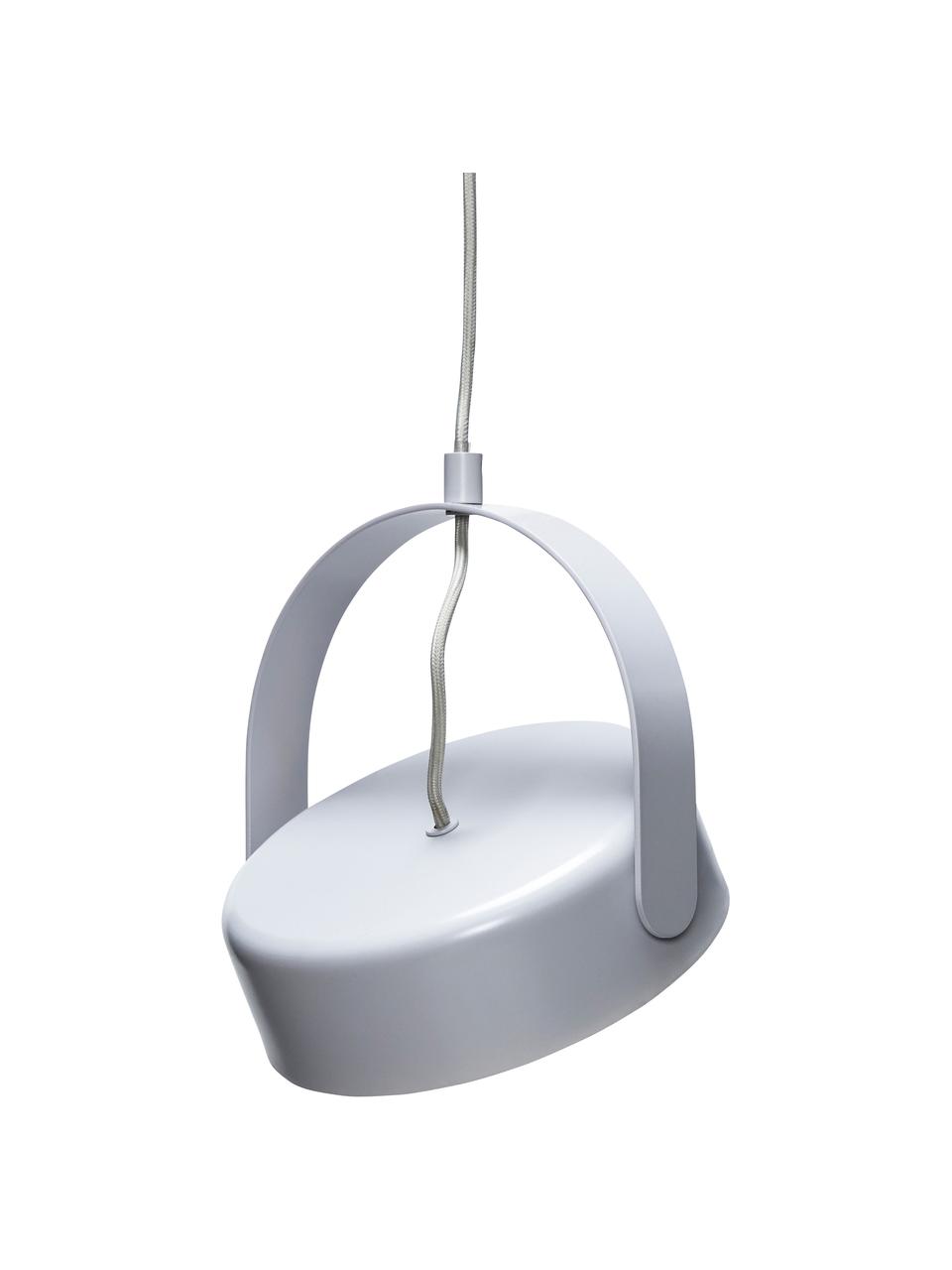 Kleine dimbare LED hanglamp Stage, Lamp: gecoat metaal, Lichtgrijs, B 22 x H 27 cm