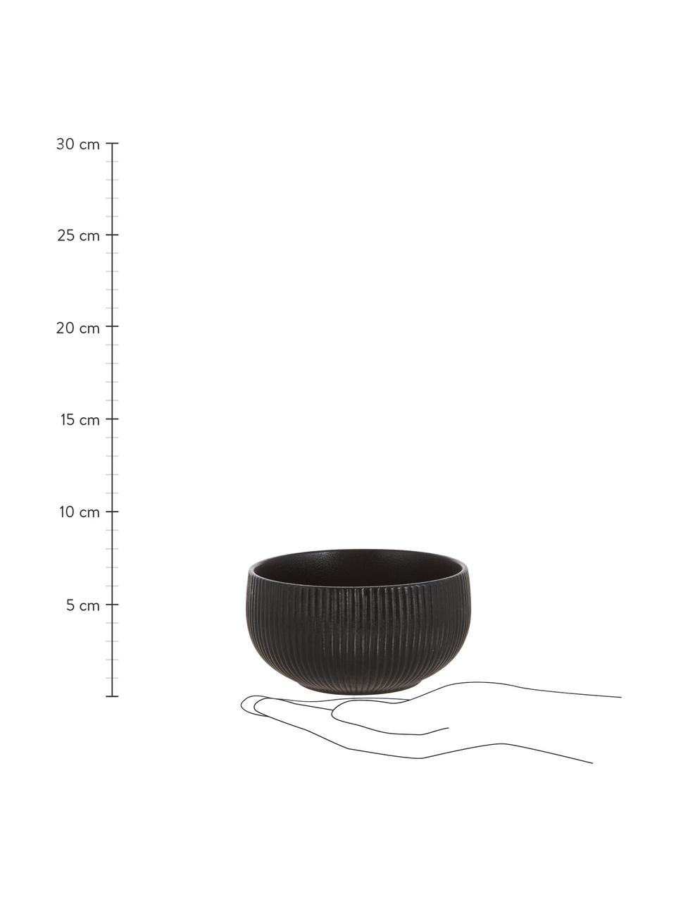 Schälchen Neri mit Rillenstruktur matt, 2 Stück, Steingut
Mit Rillenstruktur und leicht rauer Oberfläche, Schwarz, Ø 15 x H 8 cm