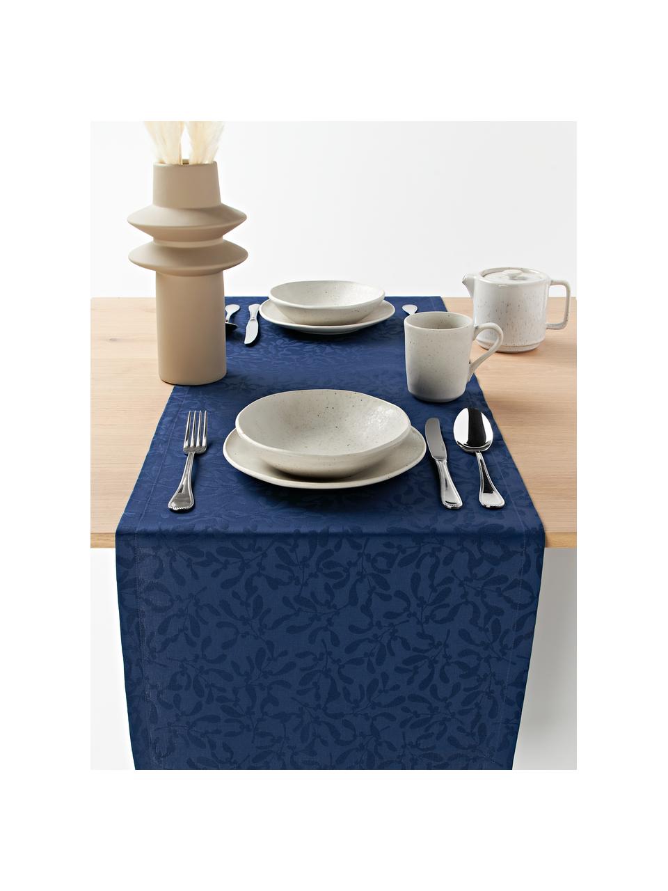 Chemin de table avec motif hivernal Hollyn, 100 % coton

Le matériau est certifié STANDARD 100 OEKO-TEX®, 2534CIT, CITEVE, Bleu foncé, larg. 40 x long. 150 cm