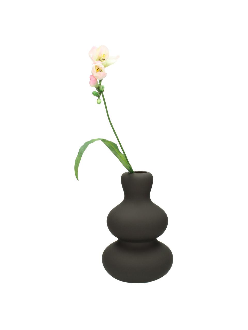 Vase design grès cérame Fine, Grès cérame, Brun, Ø 14 x haut. 20 cm