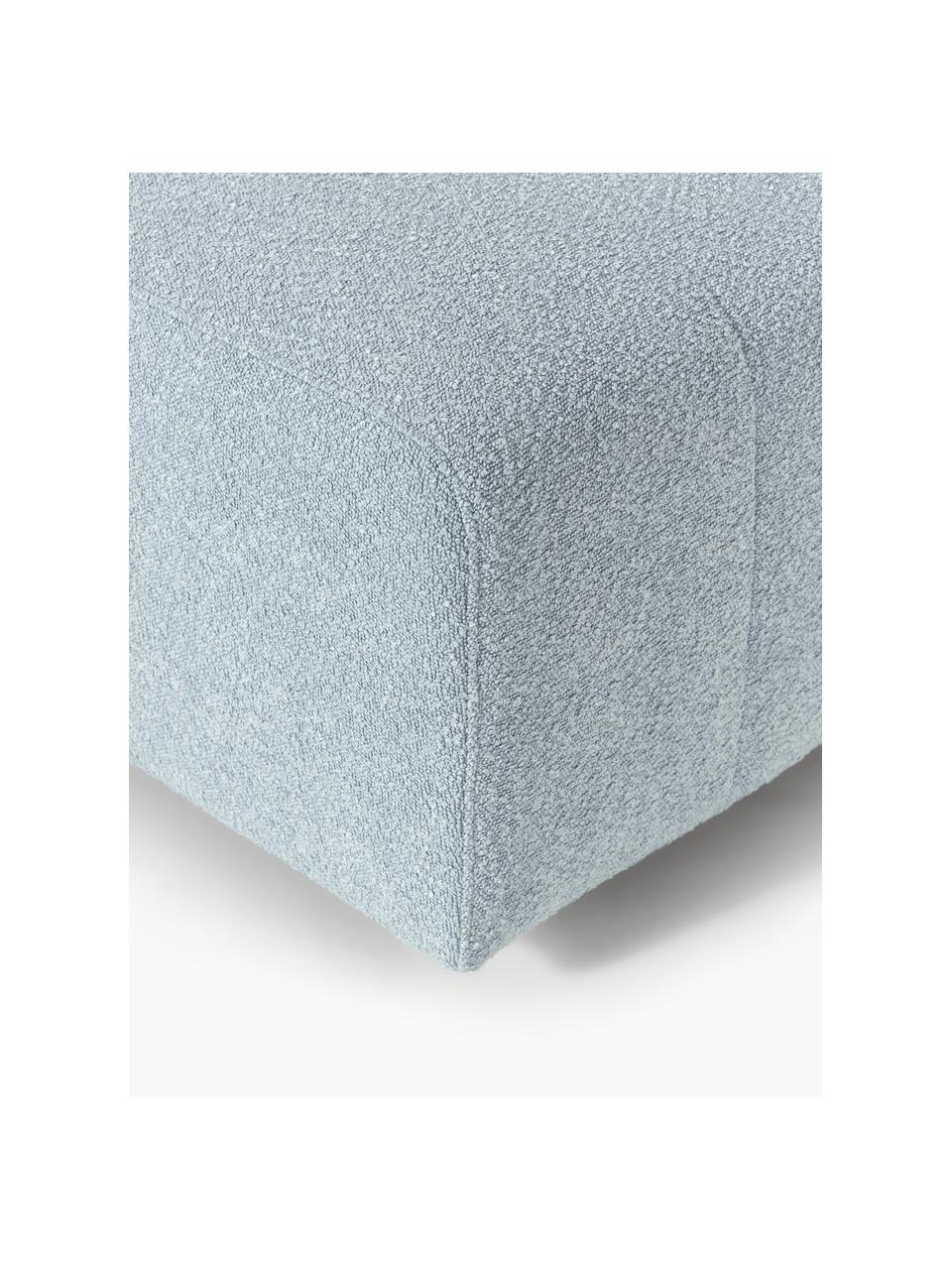 Bouclé-Sofa-Hocker Lena, Bezug: Bouclé (93 % Polyester, 6, Gestell: Kiefernholz, Schichtholz,, Bouclé Hellblau, B 76 x T 76 cm