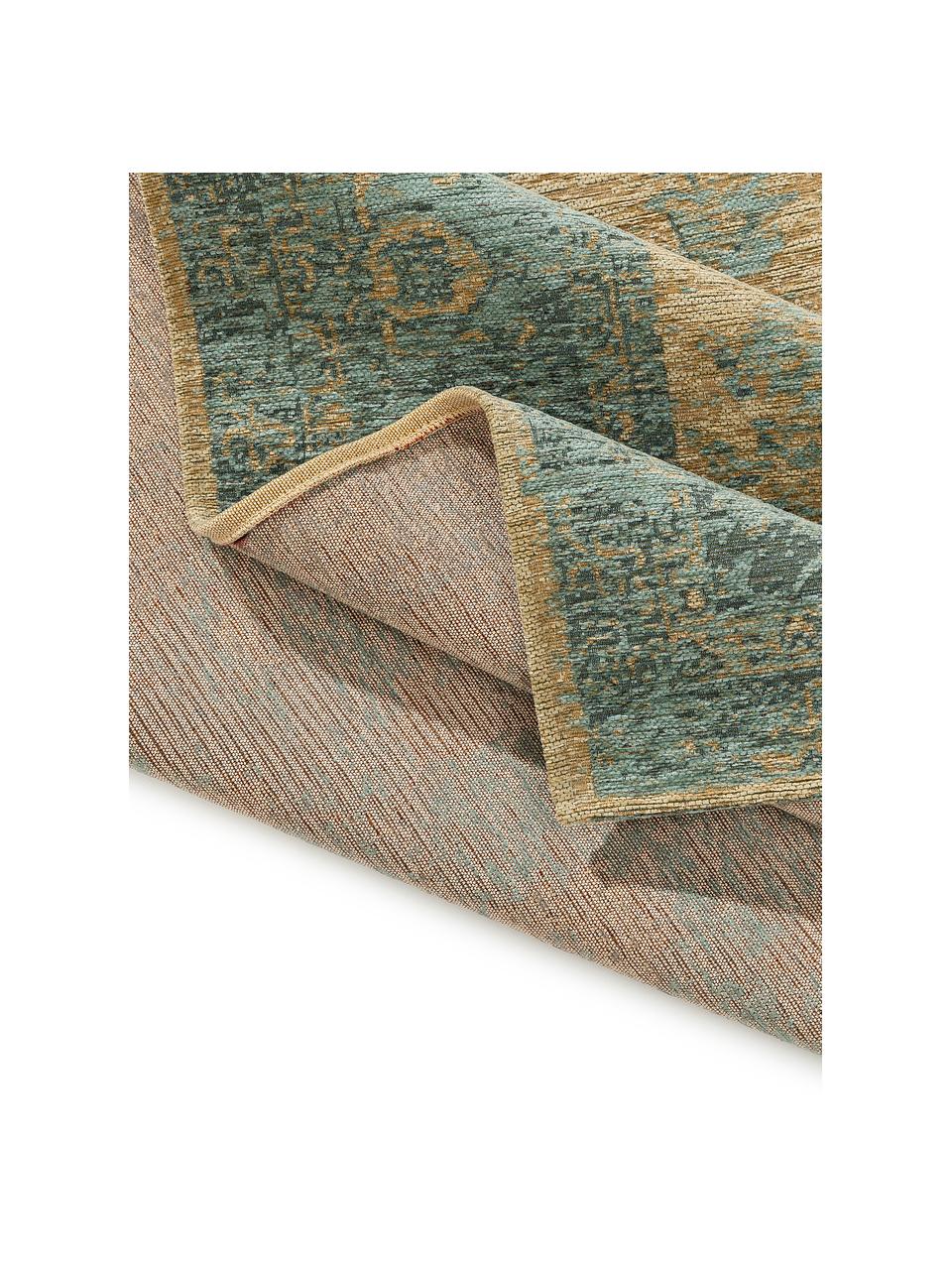 Alfombra estampada Frencie, 55% poliacrílico, 27% poliéster, 17% algodón, 1% látex, Tonos beige y grises, An 120 x L 180 cm (Tamaño S)