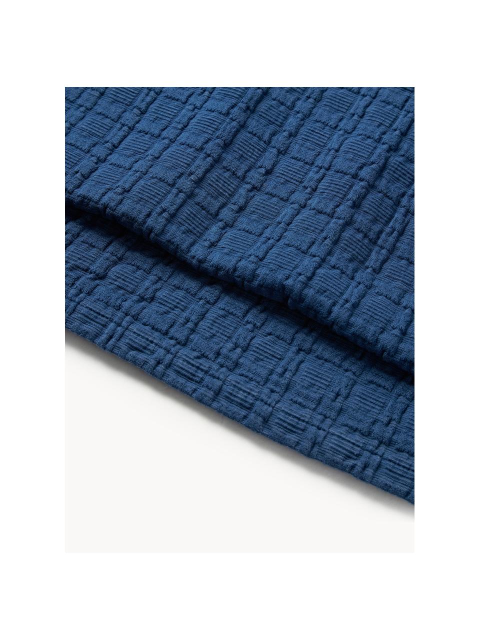 Copriletto in piqué waffle Orville, 100% cotone

Il materiale utilizzato in questo prodotto è testato per le sostanze nocive e certificato secondo l'OEKO-TEX Standard 100 - Textile by OEKO-TEX® , CITEVE, 4265CIT., Blu scuro, Larg. 180 x Lung. 250 cm (per letti da 140 x 200 cm)