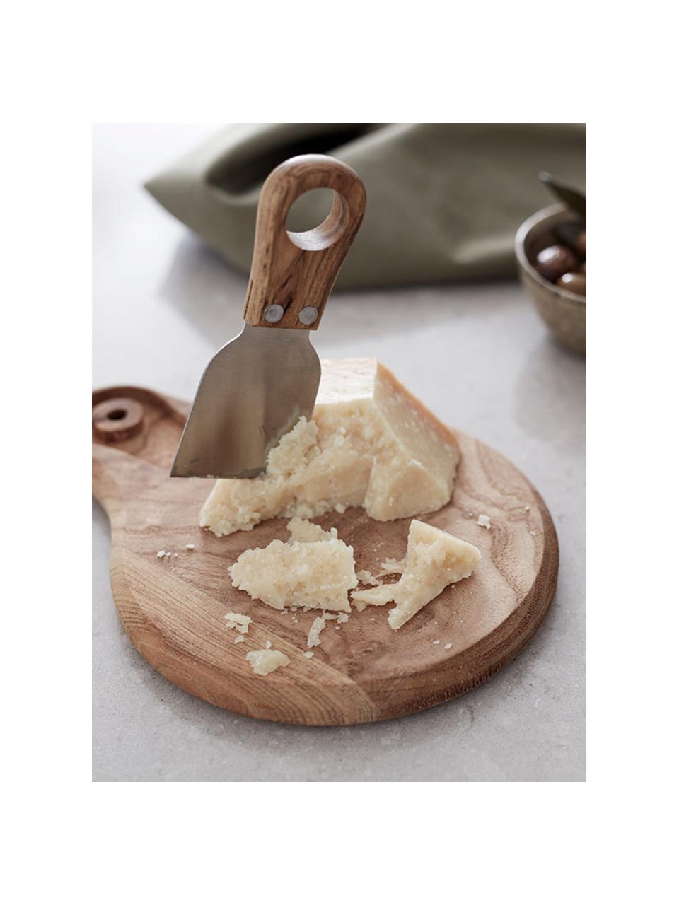 Set de queso Novara, 2 pzas., Cuchillo: teca, acero inoxidable, Teca, acero inoxidable, An 22 x F 16 cm