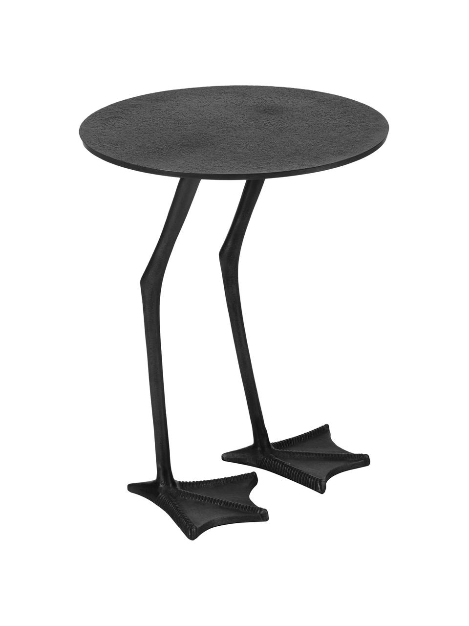 Kovový odkládací stolek Duck, Bílá, mosazná, Ø 35 cm, V 45 cm