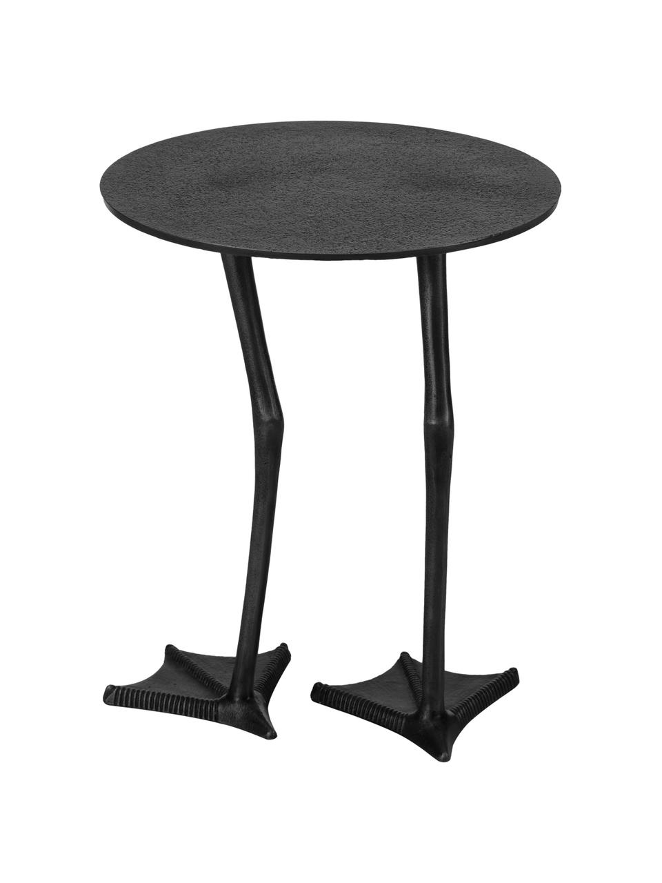 Kovový odkládací stolek Duck, Bílá, mosazná, Ø 35 cm, V 45 cm