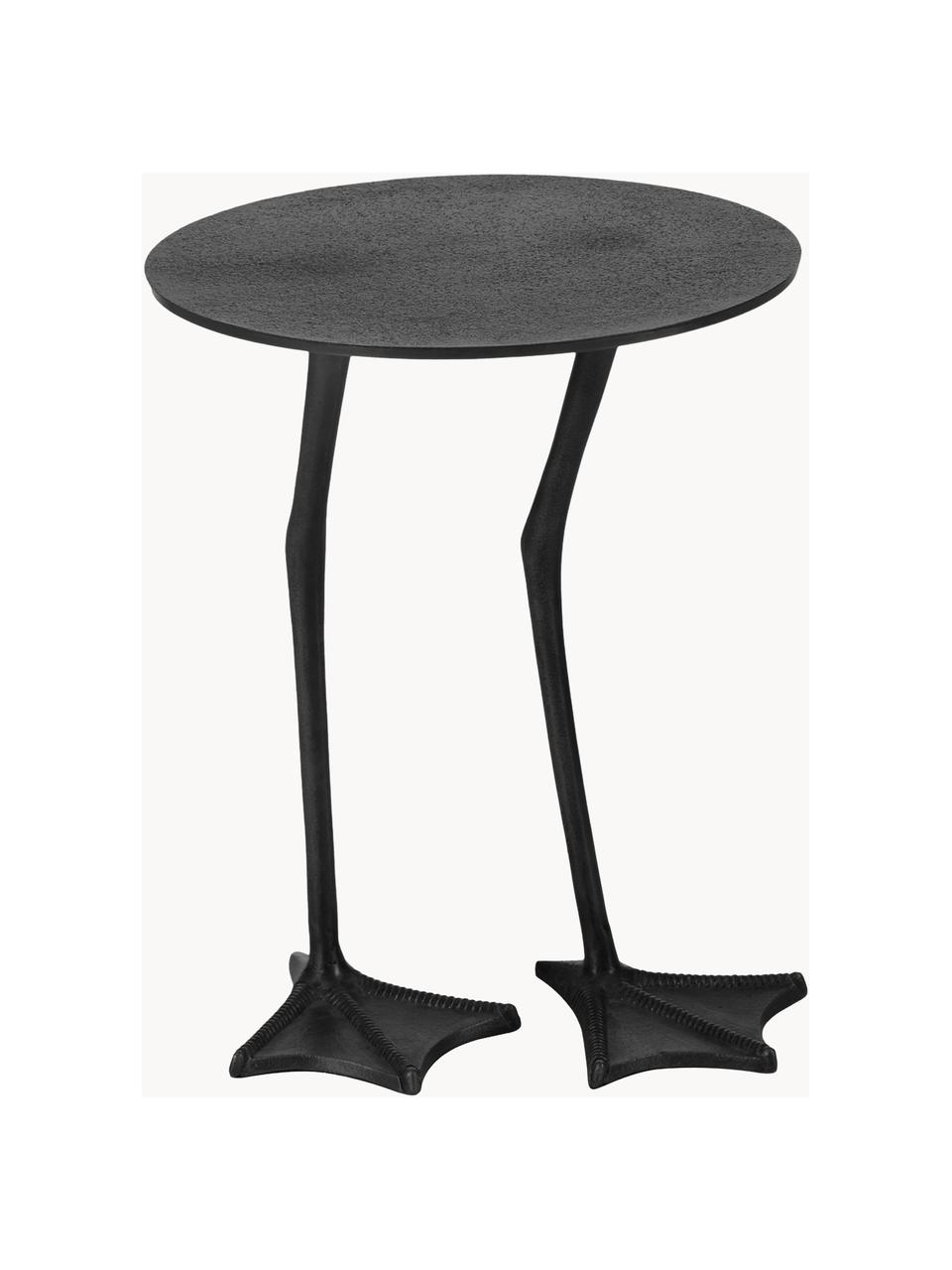 Tavolino decorativo in metallo Duck, Nero, Ø 35 x Alt. 45 cm