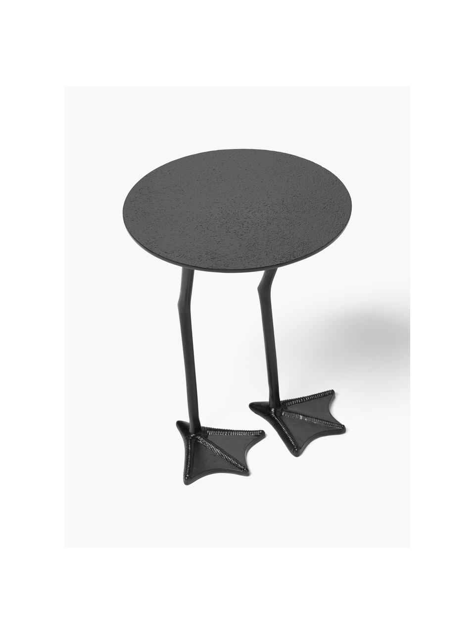 Table d'appoint en métal Duck, Noir, Ø 35 x haut. 45 cm