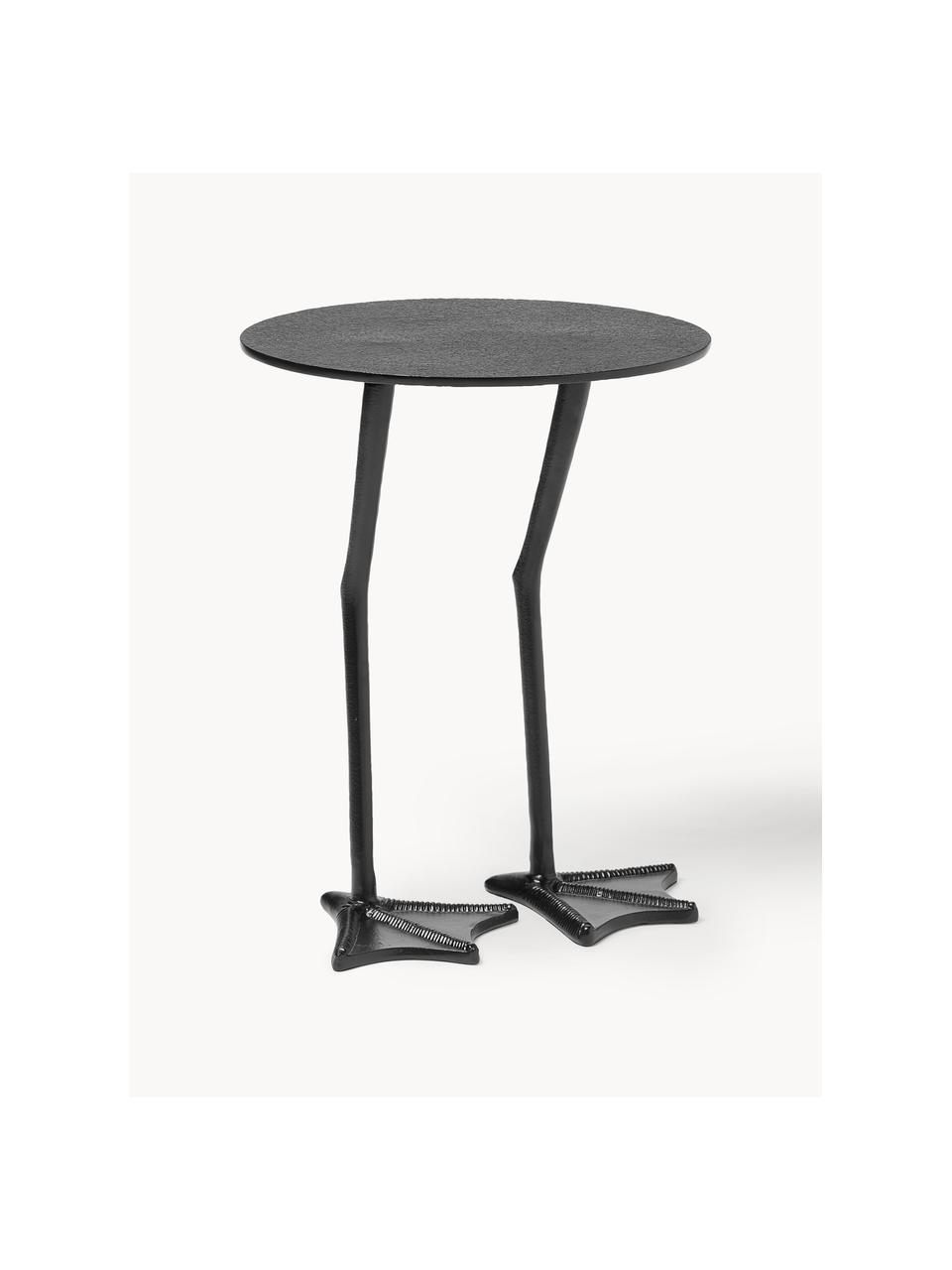 Table d'appoint en métal Duck, Noir, Ø 35 x haut. 45 cm