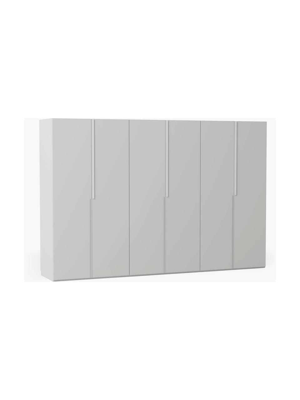 Armadio componibile con ante battenti Leon, larg. 300 cm, in diverse varianti, Grigio chiaro, Interno Premium, larg. 300 x alt. 236 cm