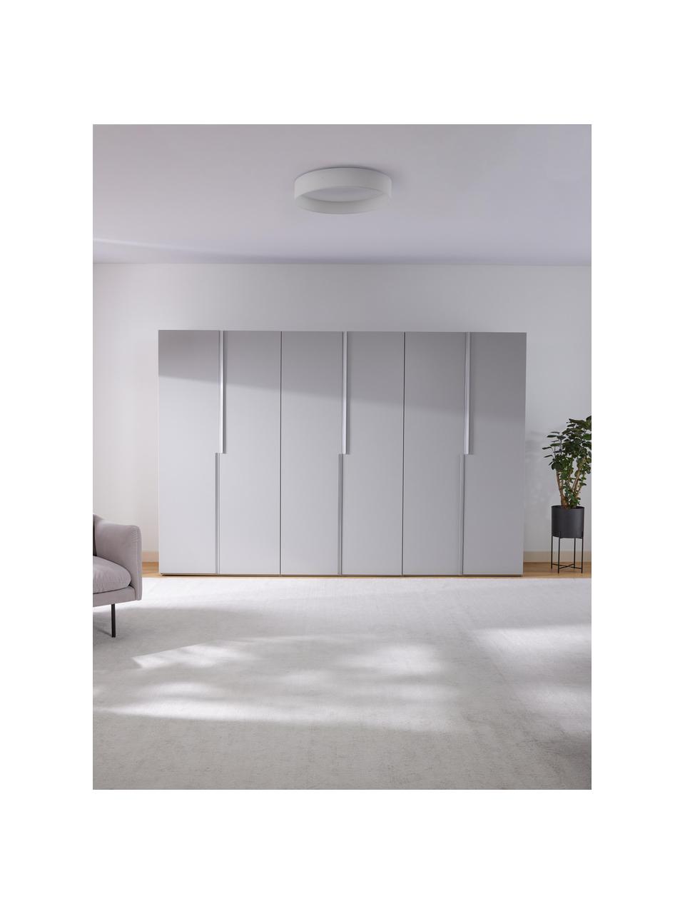 Modularer Drehtürenschrank Leon, 300 cm Breite, mehrere Varianten, Korpus: Spanplatte, melaminbeschi, Hellgrau, Basic Interior, B 300 x H 200 cm