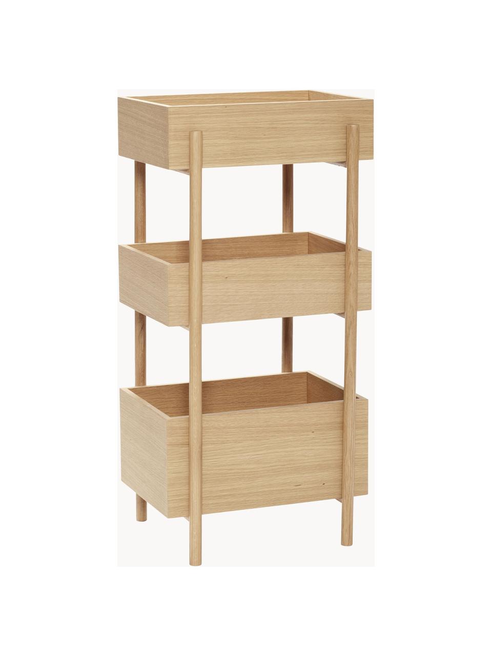 Regál z dubového dreva Stack, Dubové drevo, s FSC certifikátom, Dubové drevo, Š 43 x V 90 cm