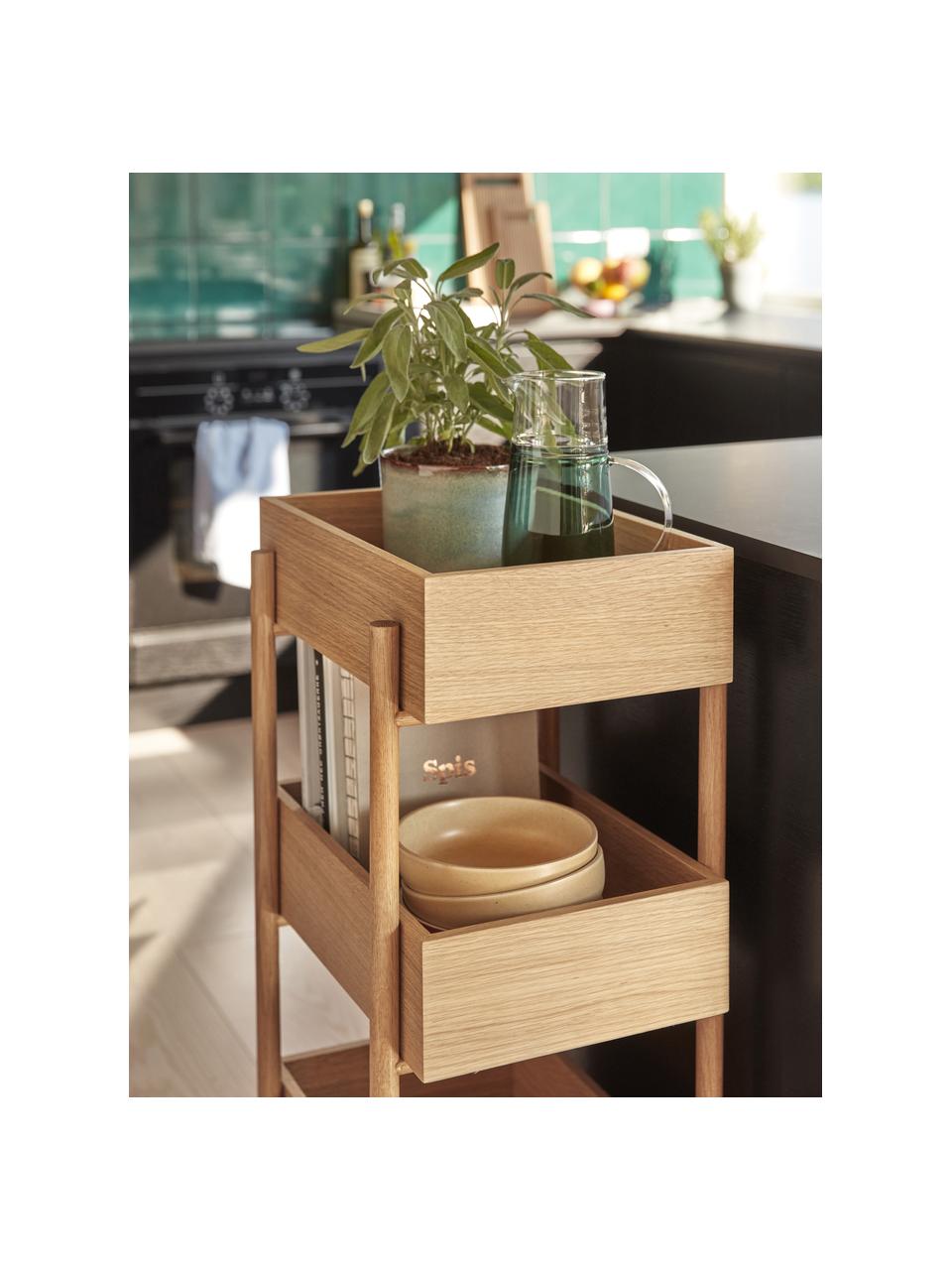 Rangement en bois de chêne Stack, Bois de chêne

Ce produit est fabriqué à partir de bois certifié FSC® et issu d'une exploitation durable, Bois de chêne, larg. 43 x haut. 90 cm