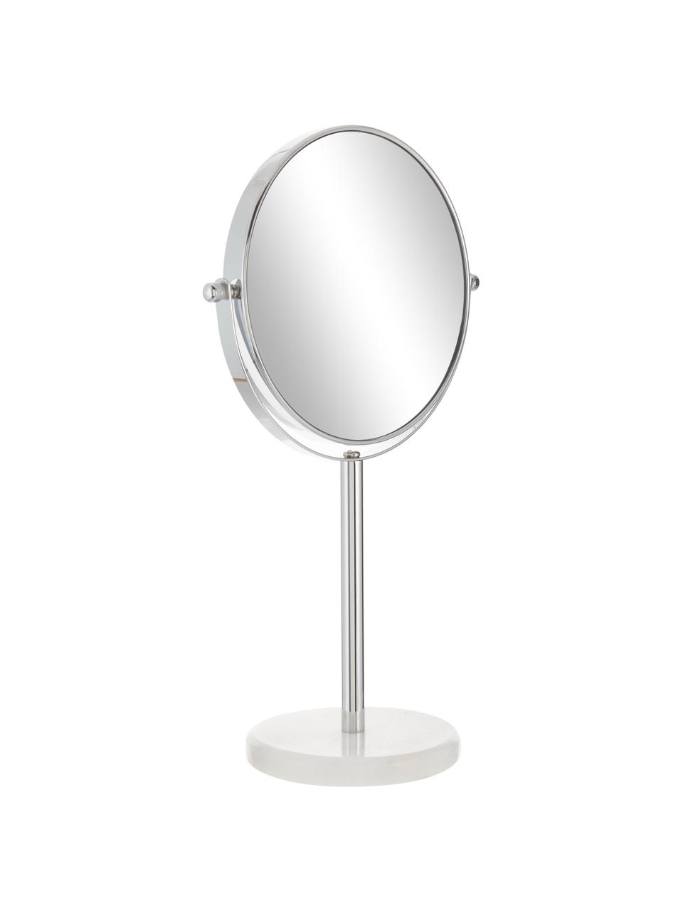 Miroir cosmétique de salle de bain Copper, à effet grossissant, Blanc, couleur argentée