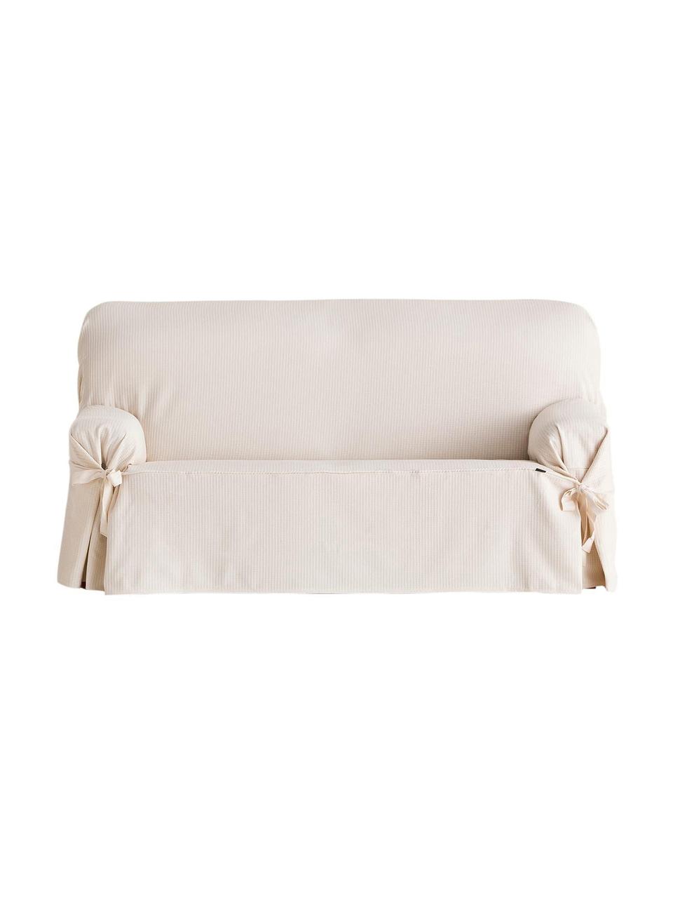 Housse de canapé Bianca, 100 % coton, Couleur crème, larg. 230 x haut. 110 cm