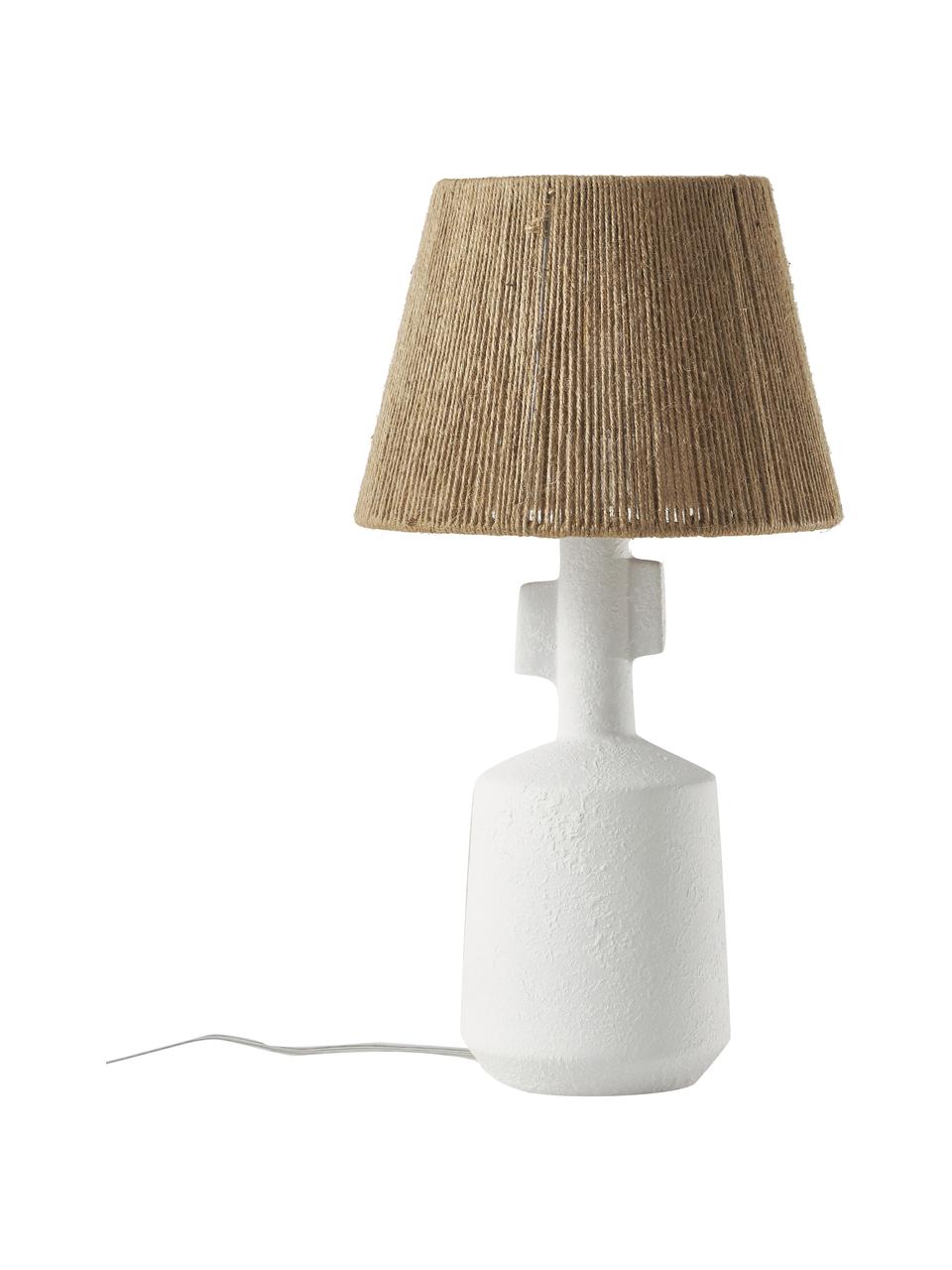 Lampa stołowa z ceramiki Alicia, Brązowy, Ø 26 x W 49 cm