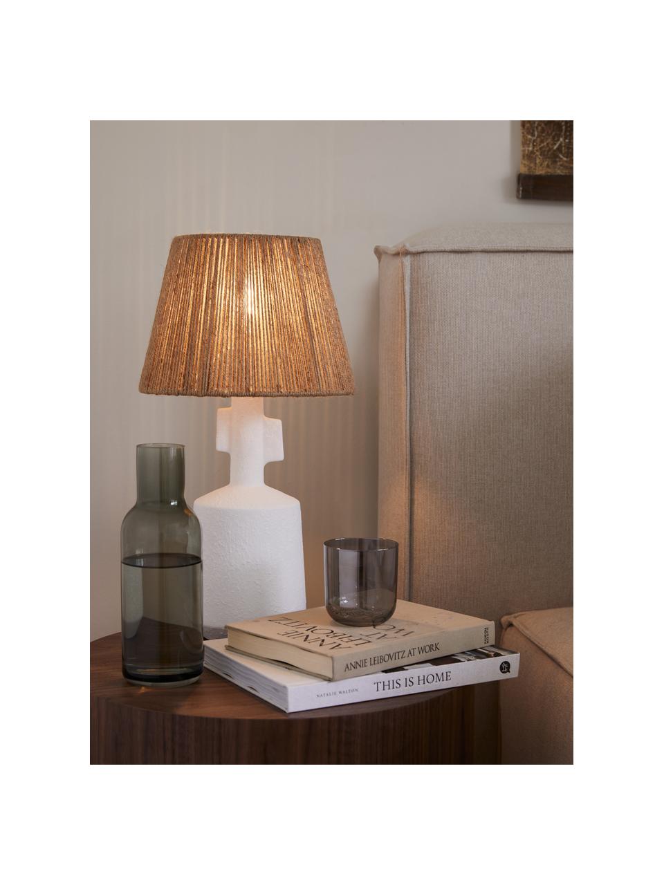 Keramická stolní lampa Alicia, Hnědá, Ø 26 cm, V 49 cm
