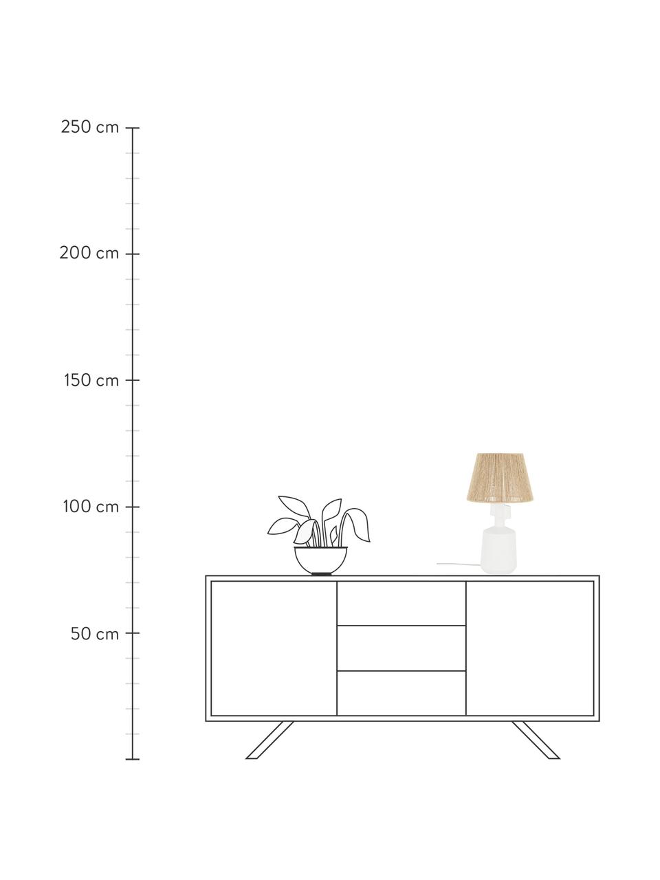 Keramická stolní lampa Alicia, Hnědá, Ø 26 cm, V 49 cm