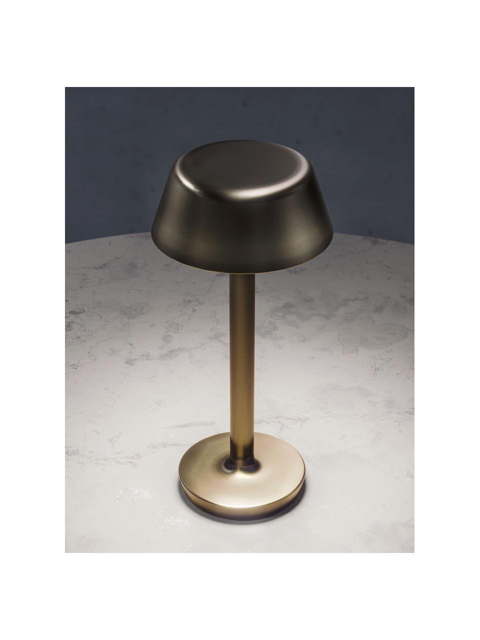 Malá přenosná LED stolní lampa Firefly In The Sky, stmívatelná, Potažený hliník, Zlatá, tmavá, Ø 12 cm, V 27 cm
