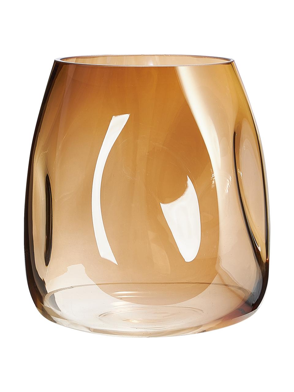 Vaso in vetro soffiato Luster, Vetro soffiato, Color champagne, Ø 17 x Alt. 17 cm