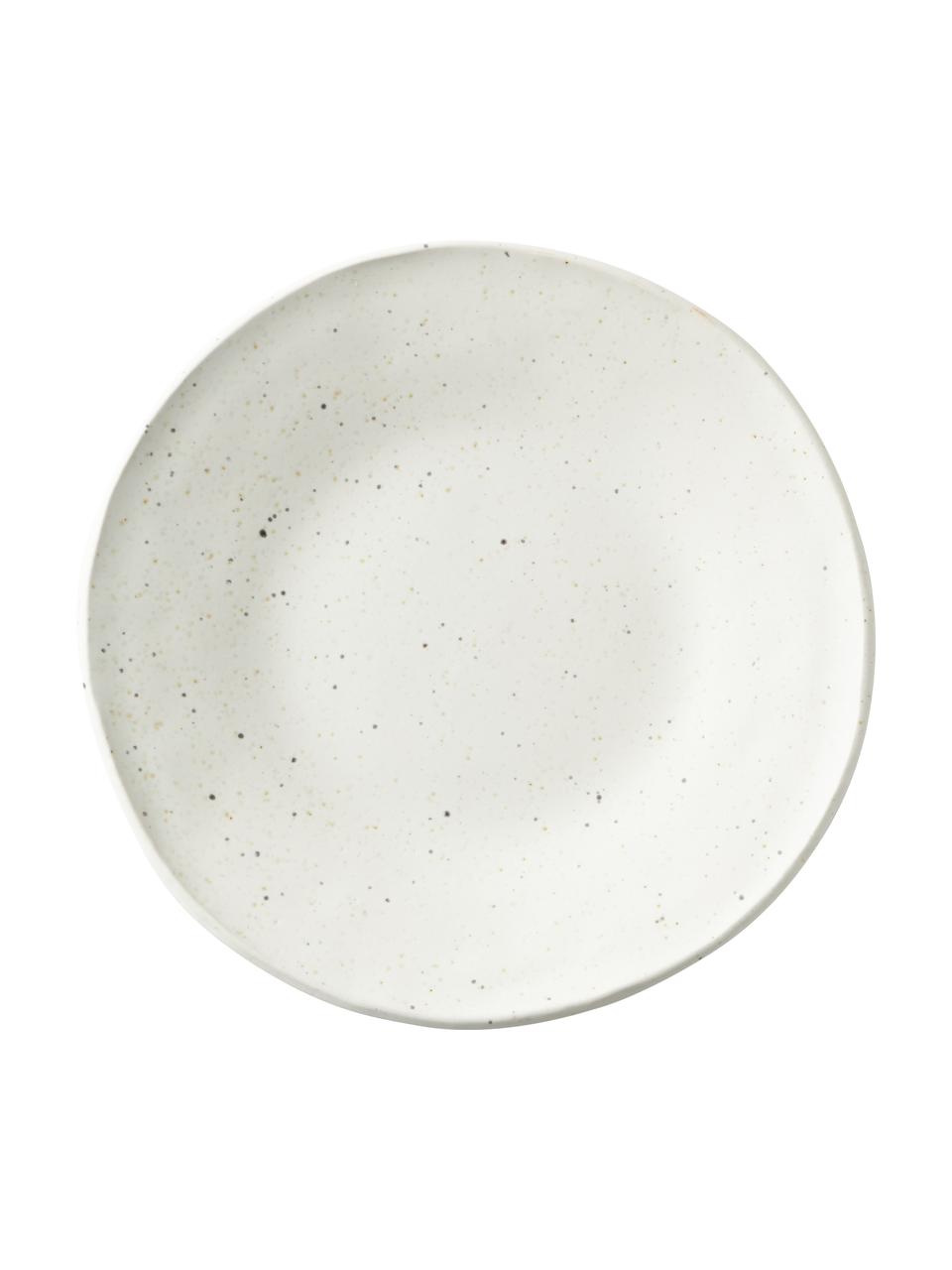 Set 12 piatti con puntini Marlee, 4 persone, Gres, Bianco crema, Set in varie misure