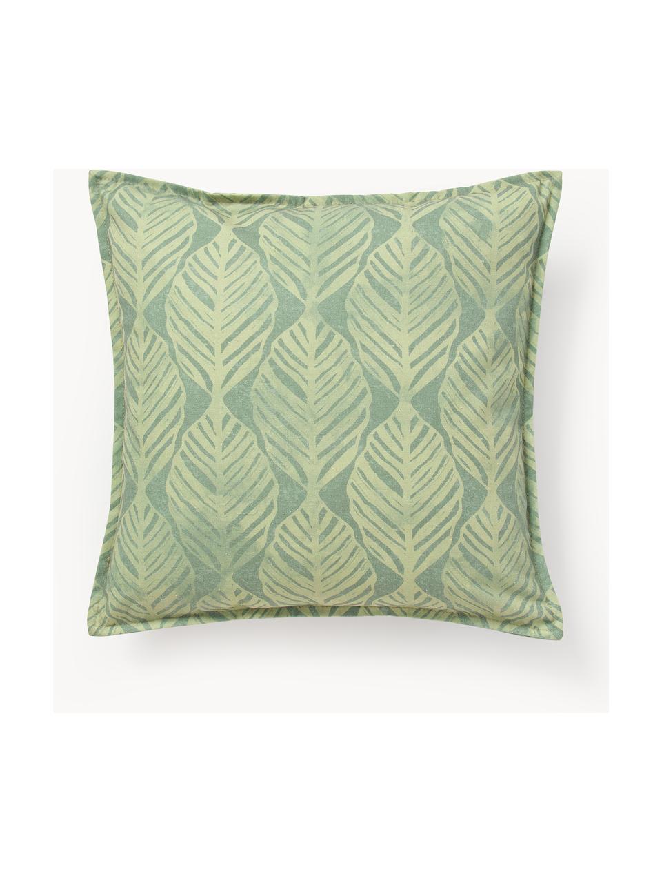 Kissenhüllen Armanda mit grafischem Muster, 2er-Set, 80 % Polyester, 20 % Baumwolle, Hellgrün, Grün, B 45 x L 45 cm