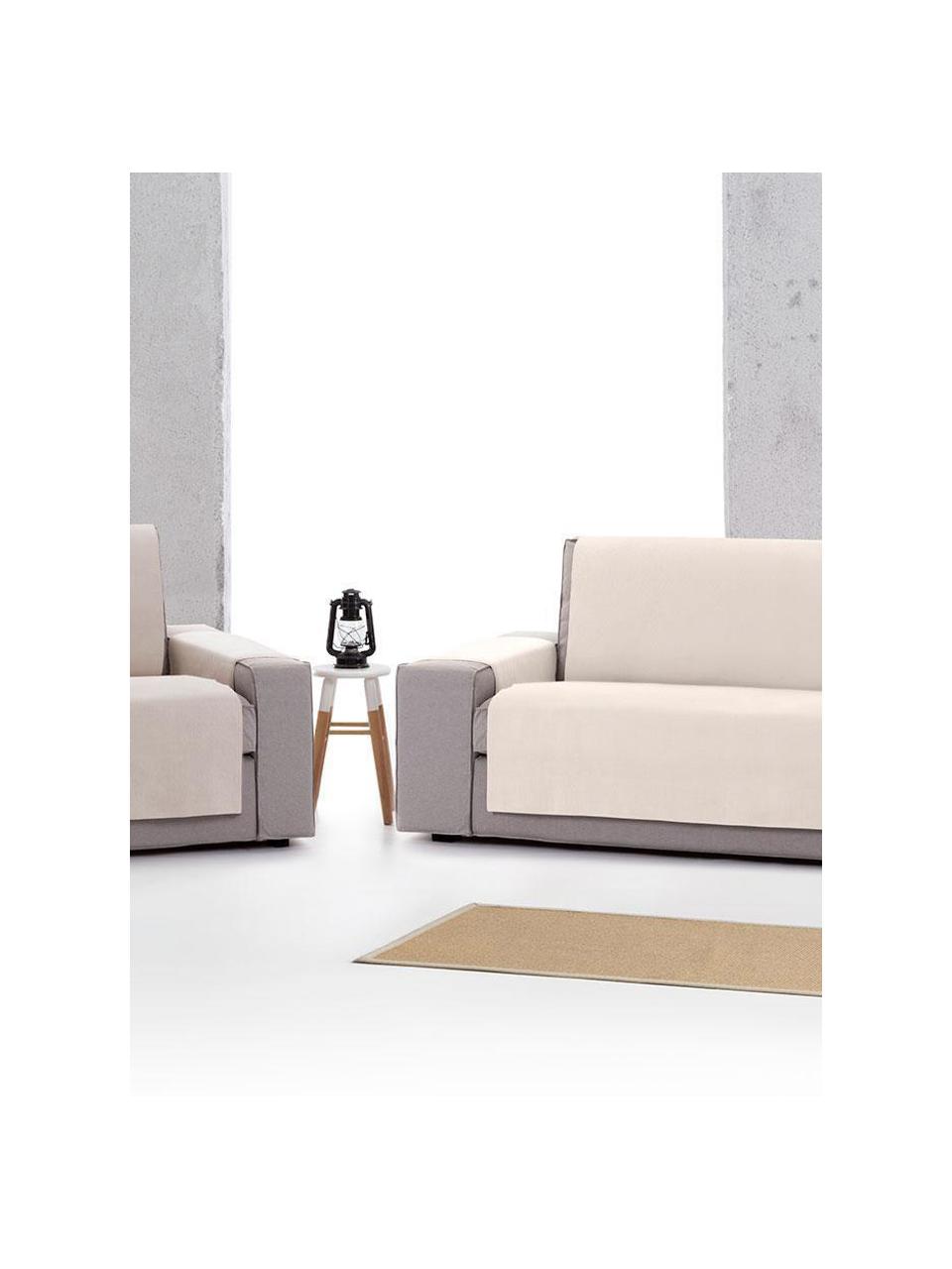 Funda de sillón Levante, 65% algodón, 35% poliéster, Gris verdoso, An 55 x L 220 cm