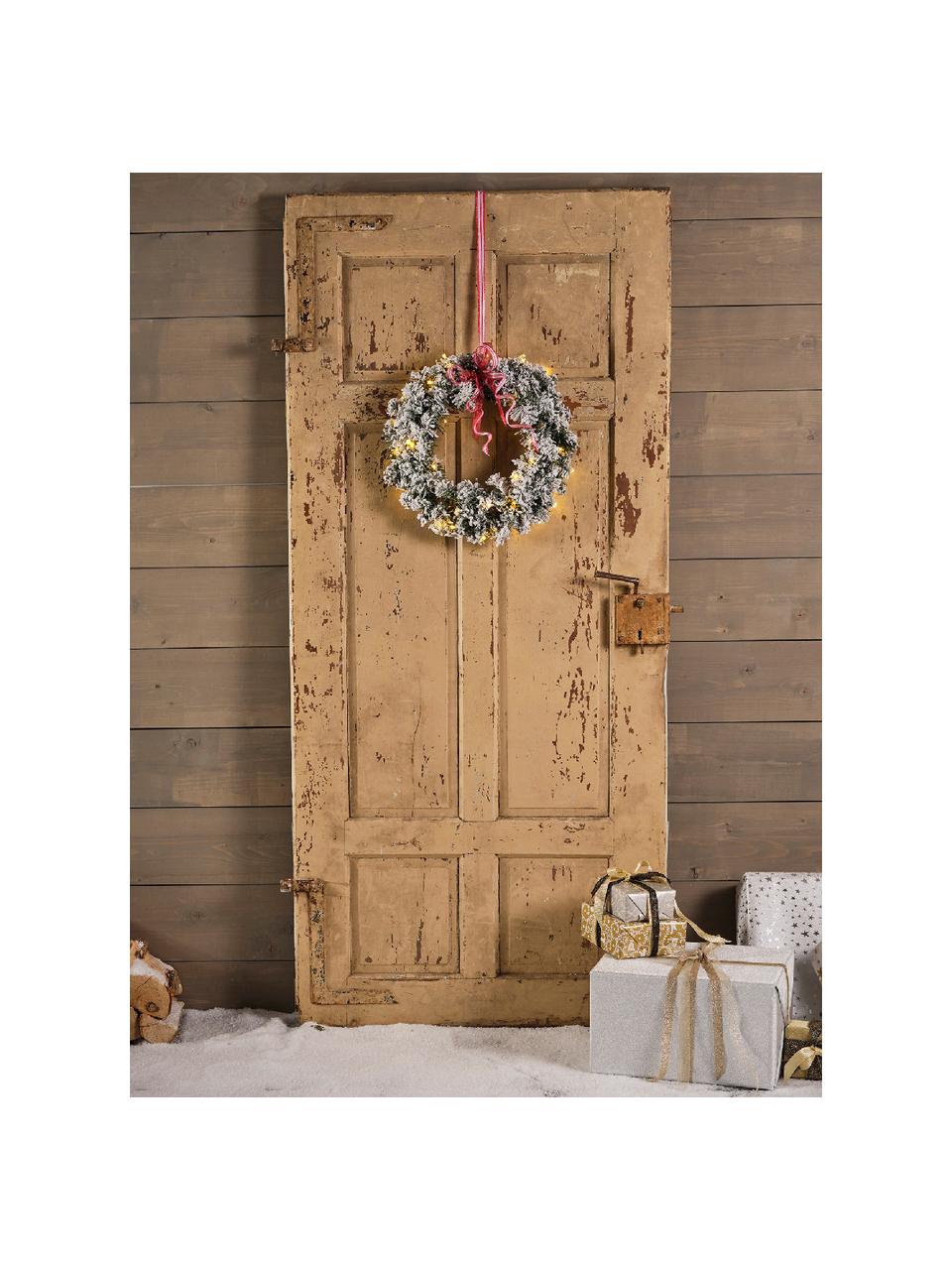 Ghirlanda di Natale innevata Imperial, Plastica, Verde scuro, bianco, Ø 35 x Alt. 10 cm
