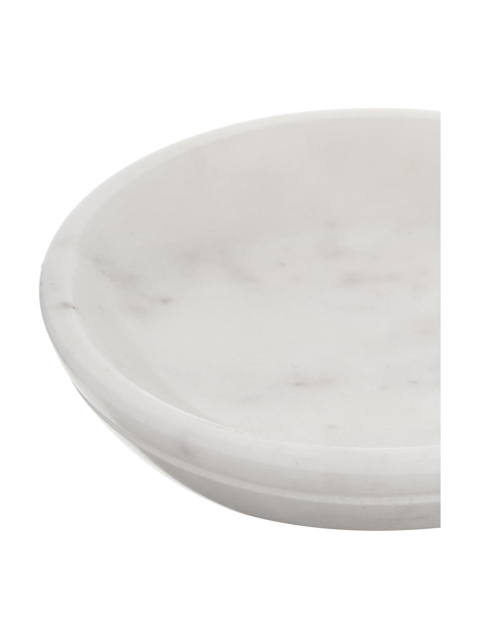 Jabonera de mármol Lorka, Mármol, Mármol blanco, Ø 10 x Al 2 cm