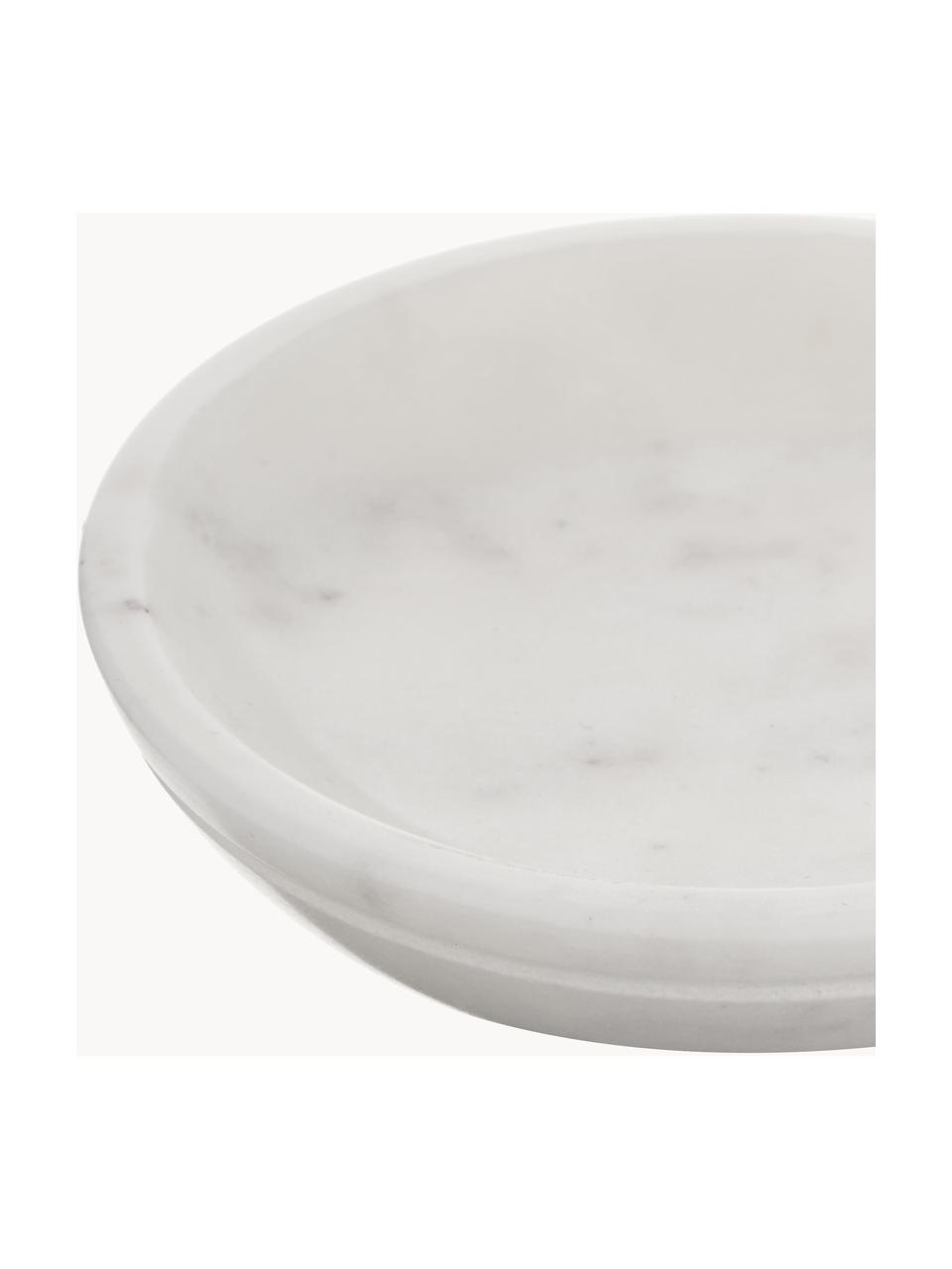 Porte-savon en marbre Lorka, Marbre, Blanc, marbré, Ø 10 x haut. 2 cm