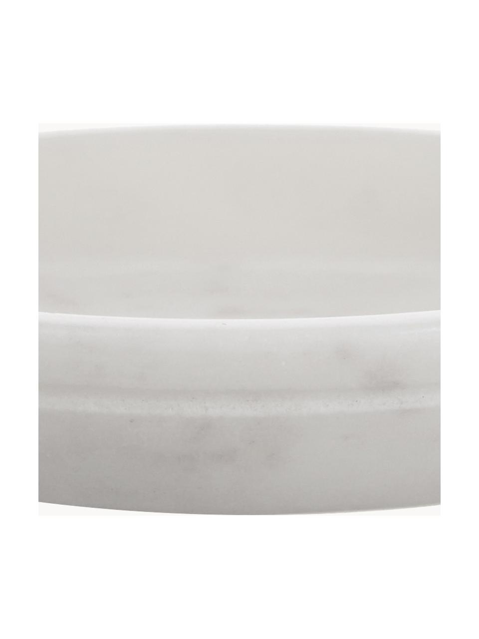 Marmor-Seifenschale Lorka, Marmor, Weiss, marmoriert, Ø 10 x H 2 cm
