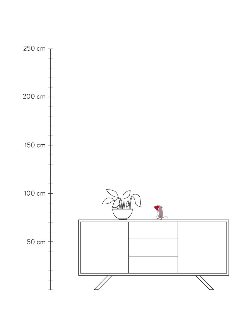 Malá designová stolní LED lampa s USB portem Mouse, Růžová, Š 13 cm, V 15 cm