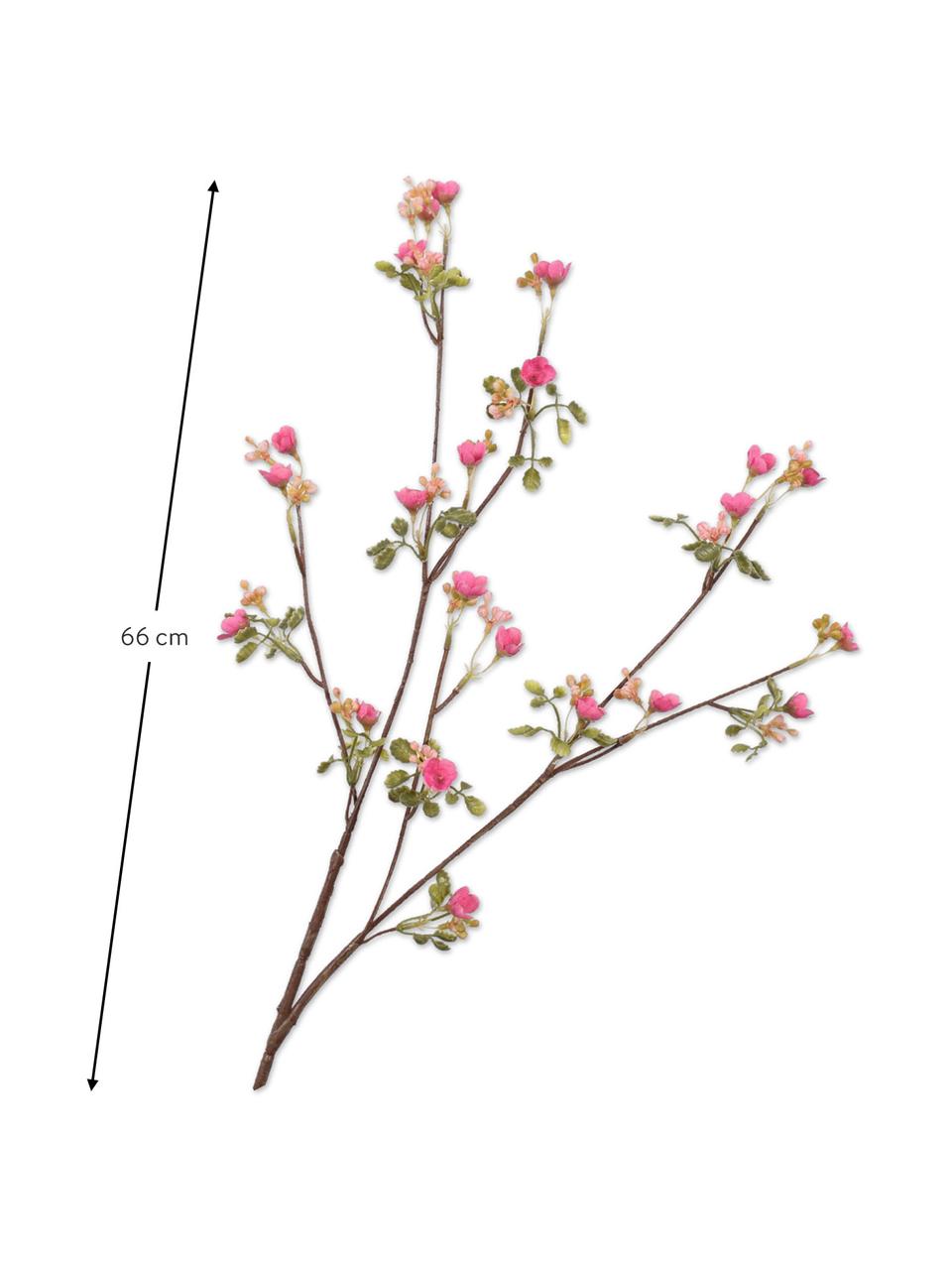 Fiore nontiscordardime artificiale, rosa 2 pz, Materiale sintetico, filo metallico, Rosa, Lung. 66 cm