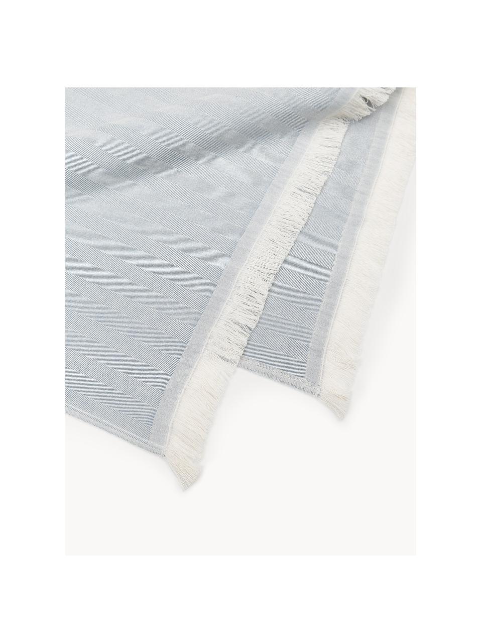 Ręcznik plażowy Indra, Niebieski, złamana biel, S 100 x D 180 cm