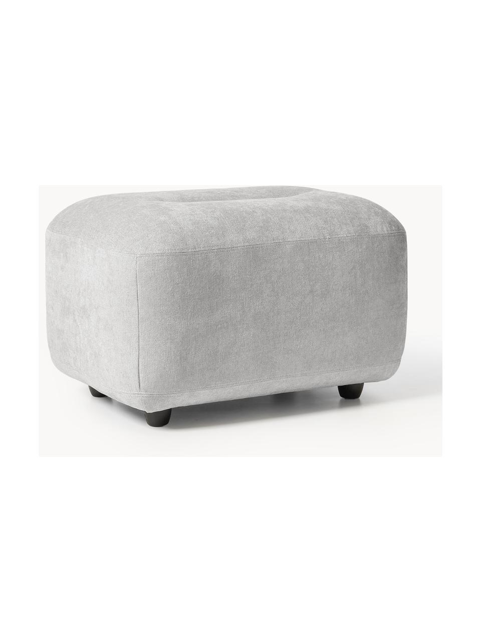 Hocker Stella, Bezug: 85 % Polyester, 15 % Baum, Gestell: Massives Buchenholz, Span, Webstoff Grau, B 71 x H 43 cm