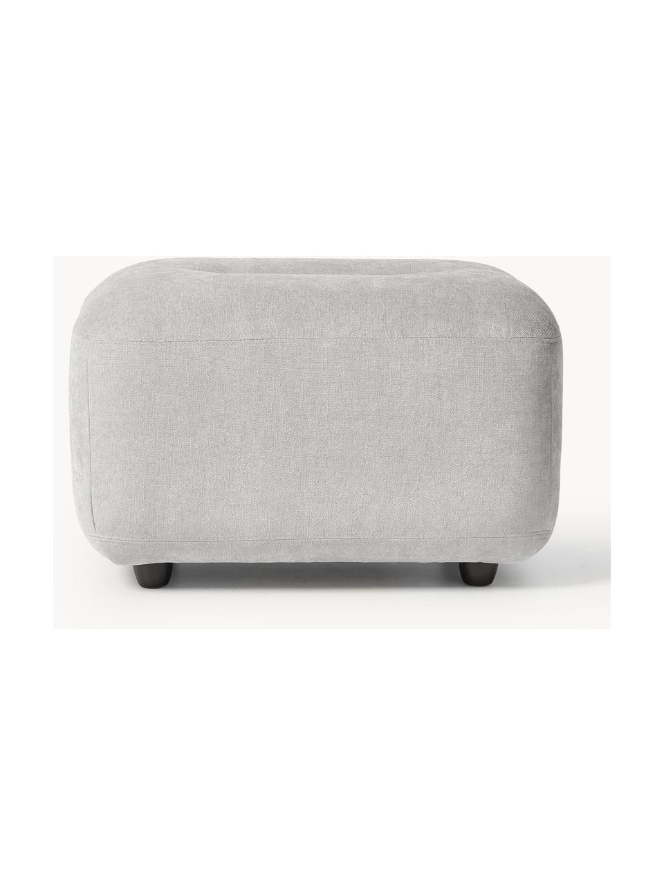 Hocker Stella, Bezug: 85 % Polyester, 15 % Baum, Gestell: Massives Buchenholz, Span, Webstoff Grau, B 71 x H 43 cm